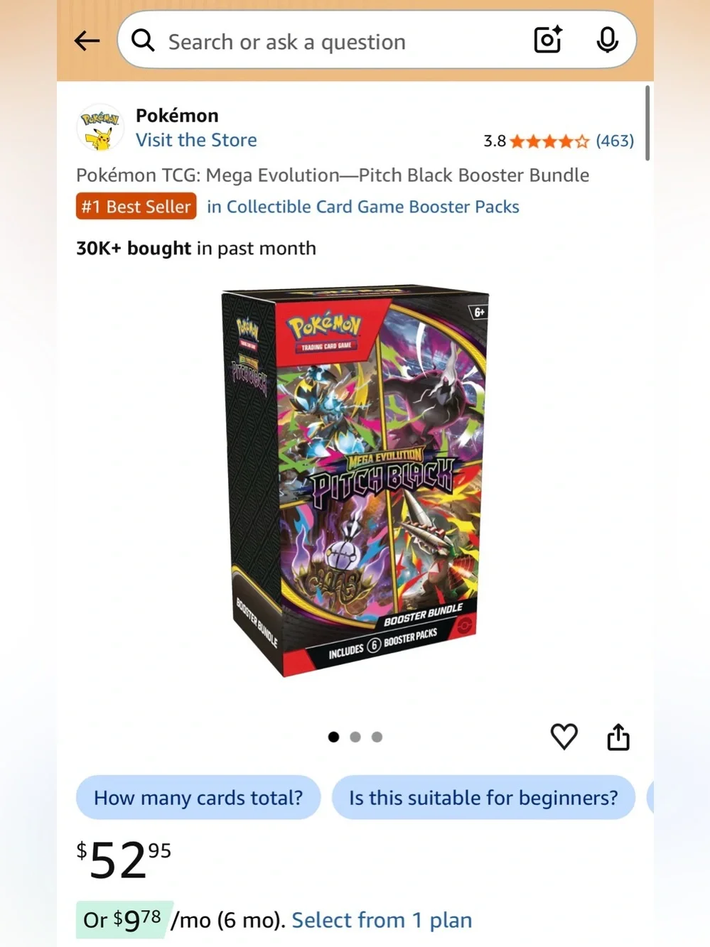 Pokémon TCG: Mega Evolution—Pitch Black Booster Bundle